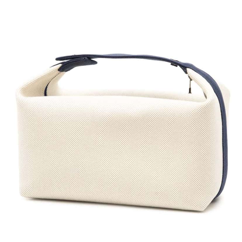 Hermès Large Canvas Bride A Brac Cabriole Case Brown Canvas Very good condition - Back View