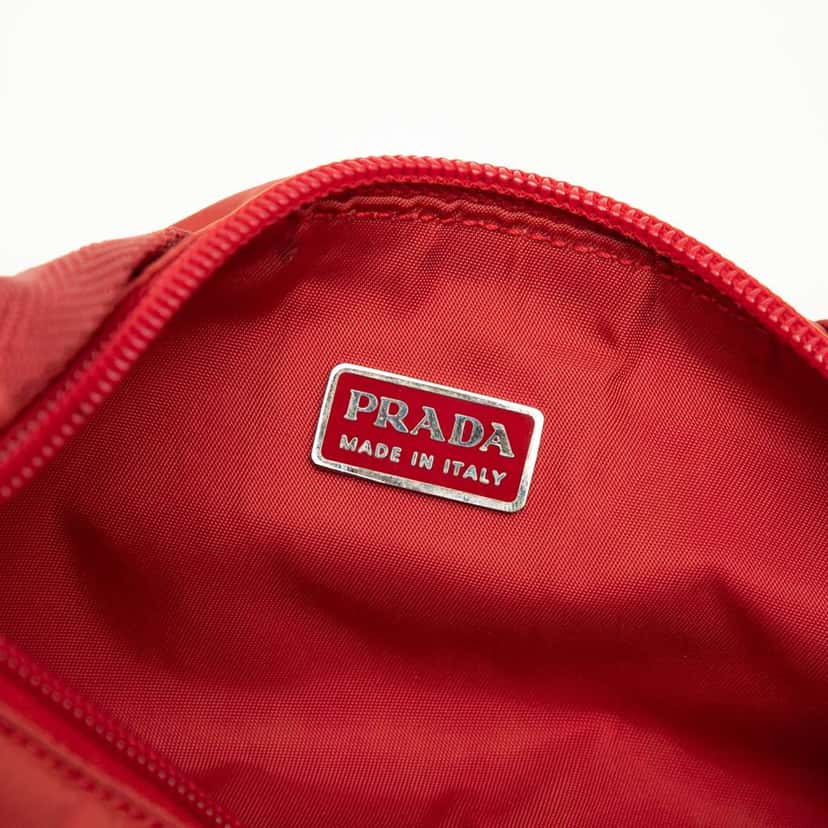 Prada Tessuto Pochette Red Good condition - Box View