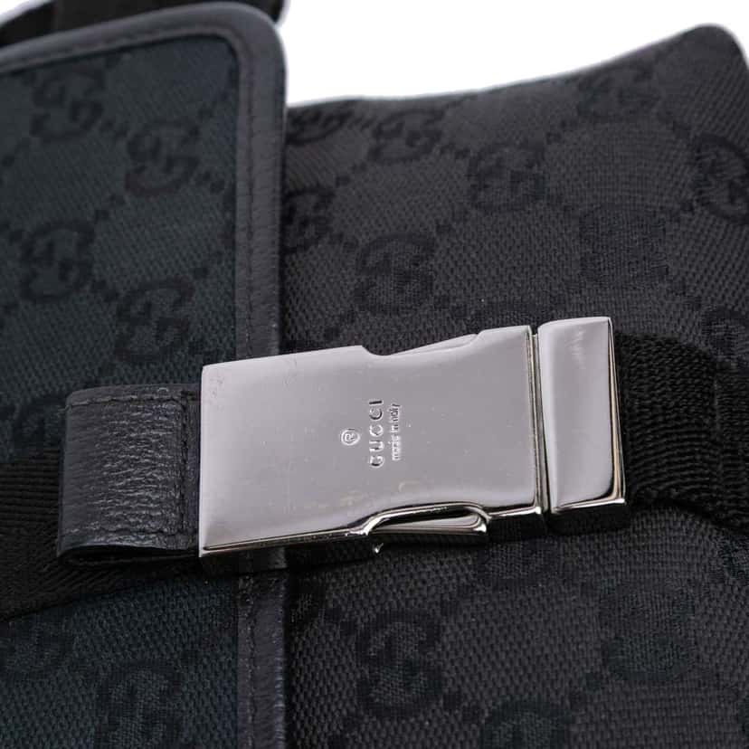 Gucci GG Canvas Belt Bag Black Canvas Good condition - Box View