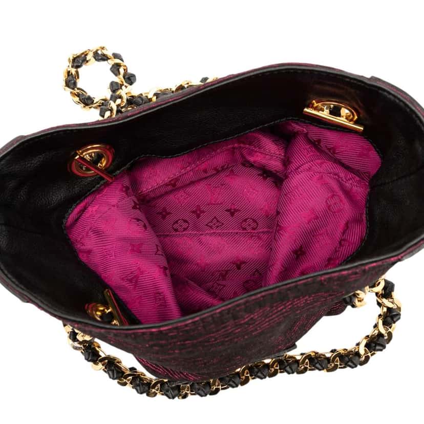 Louis Vuitton Limited Edition Metallic Jacquard Double Jeu Neo Alma Tote Purple Jacquard Very good condition - Model View