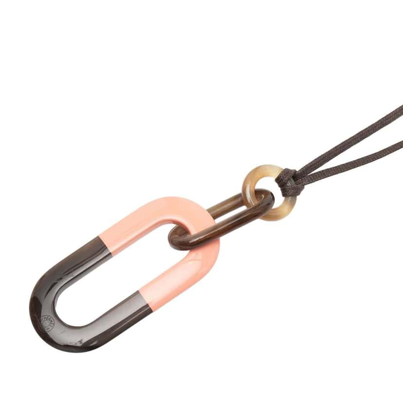 Hermès Buffalo Horn Mayance Pendant Necklace Black Good condition - Back View