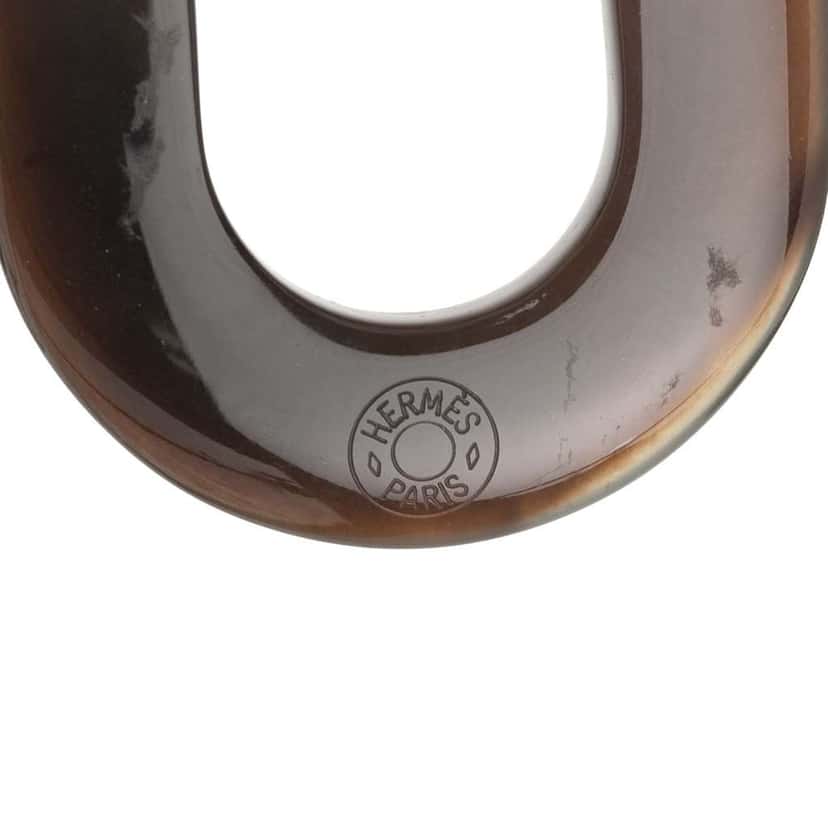 Hermès Buffalo Horn Mayance Pendant Necklace Black Good condition - Model View