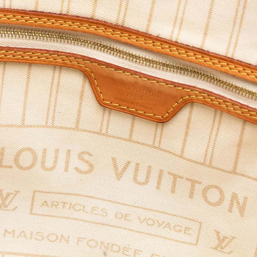 Louis Vuitton Damier Azur Neverfull MM White Good condition - Box View