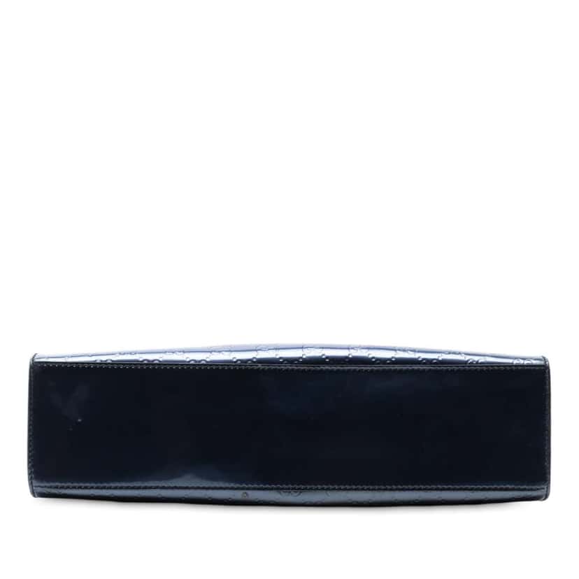 Gucci Large Patent Guccissima Emily Shoulder Bag Blue Leather Good condition - Inside View