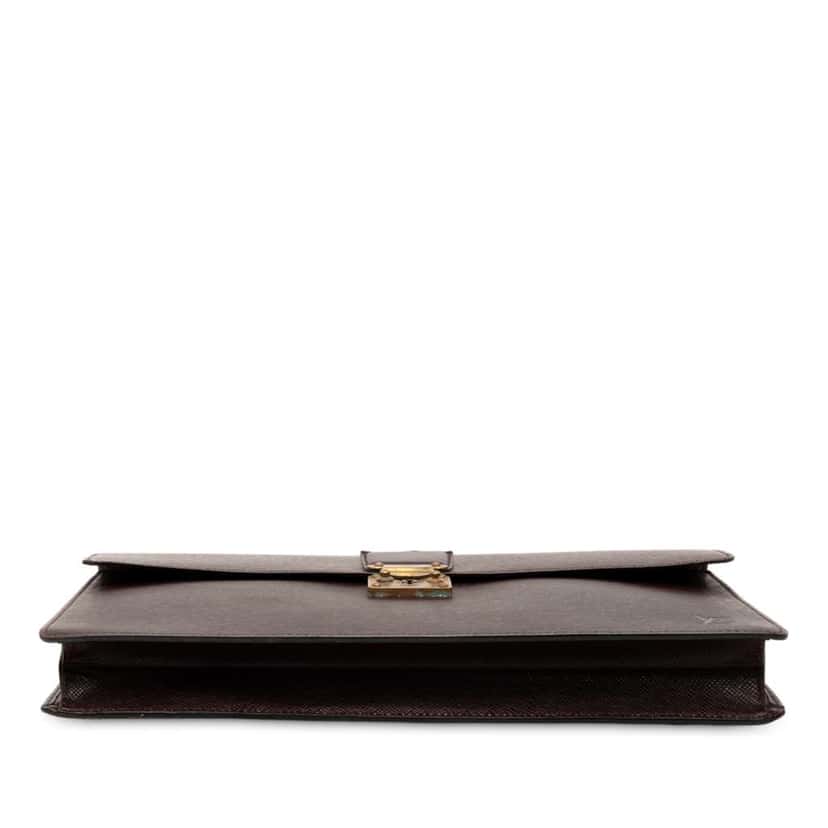 Louis Vuitton Taiga Serviette Kourad Briefcase Red Leather Good condition - Inside View