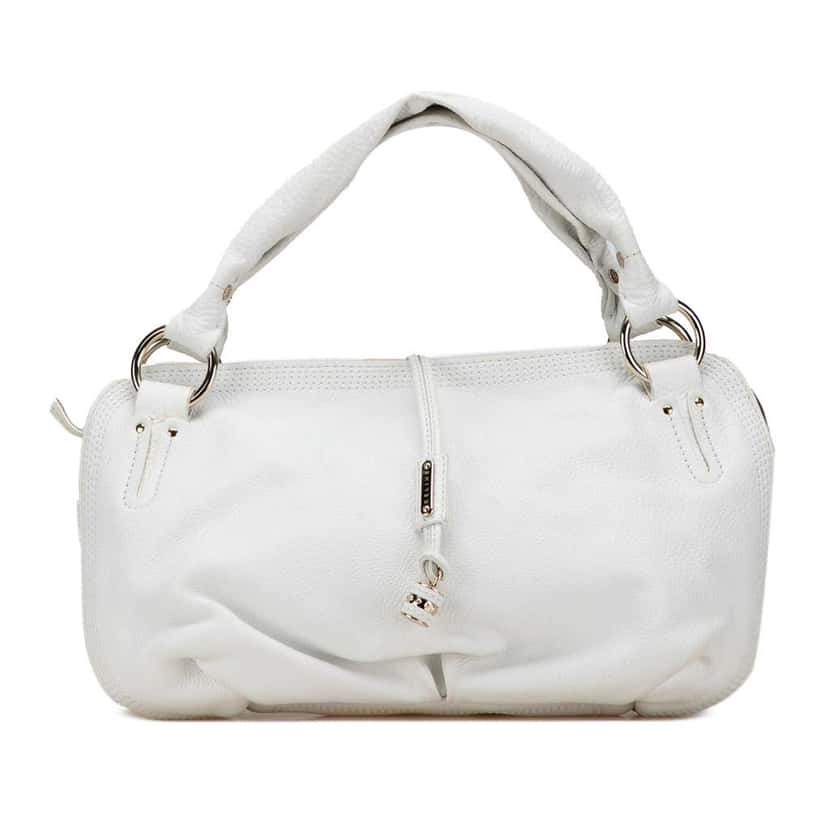 Celine Calfskin Bittersweet Hobo White Leather Good condition - Front View