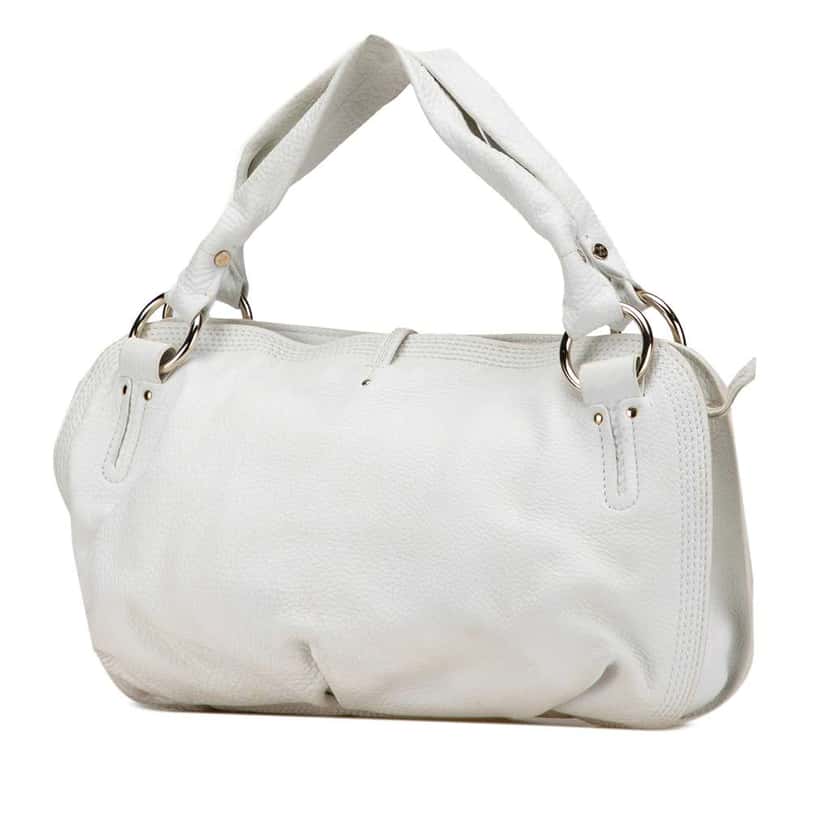 Celine Calfskin Bittersweet Hobo White Leather Good condition - Back View