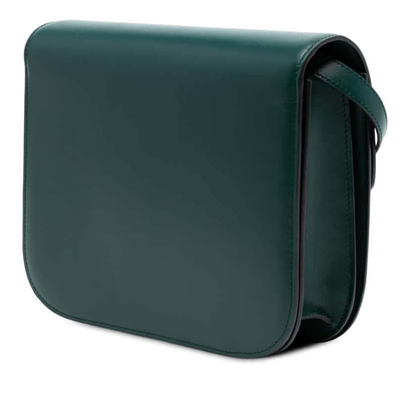 Celine Medium Calfskin Classic Box Green Leather Good condition - Back View