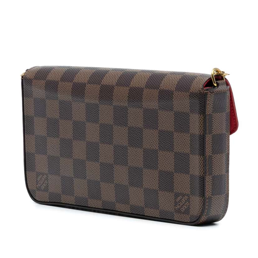Louis Vuitton Damier Ebene Pochette Felicie Brown Good condition - Back View