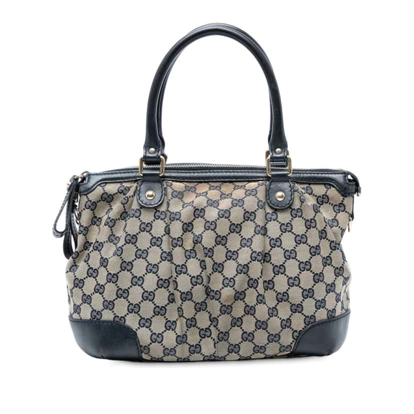 Gucci GG Canvas Sukey Satchel Brown Canvas Good condition - Front View