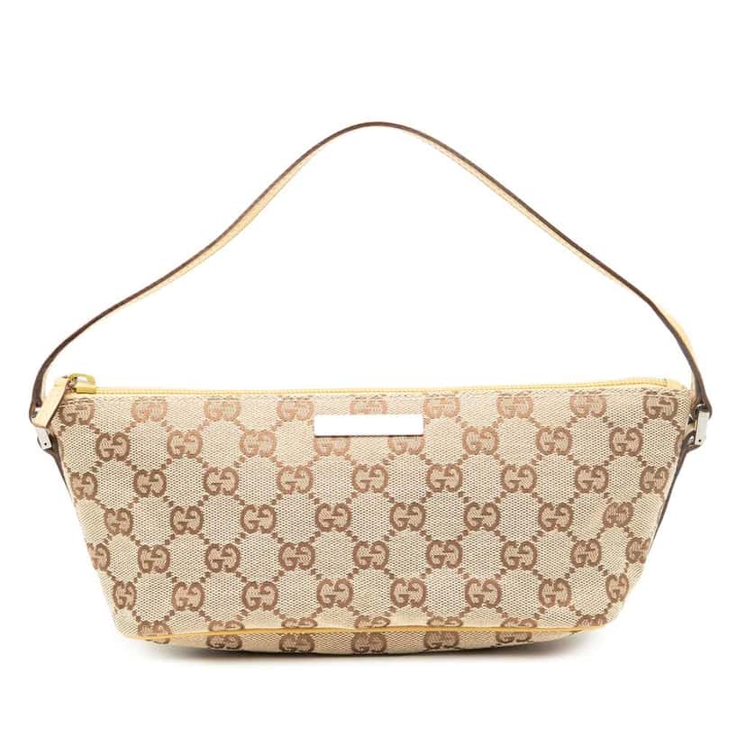Gucci GG Canvas Boat Brown Canvas Good condition - Front View