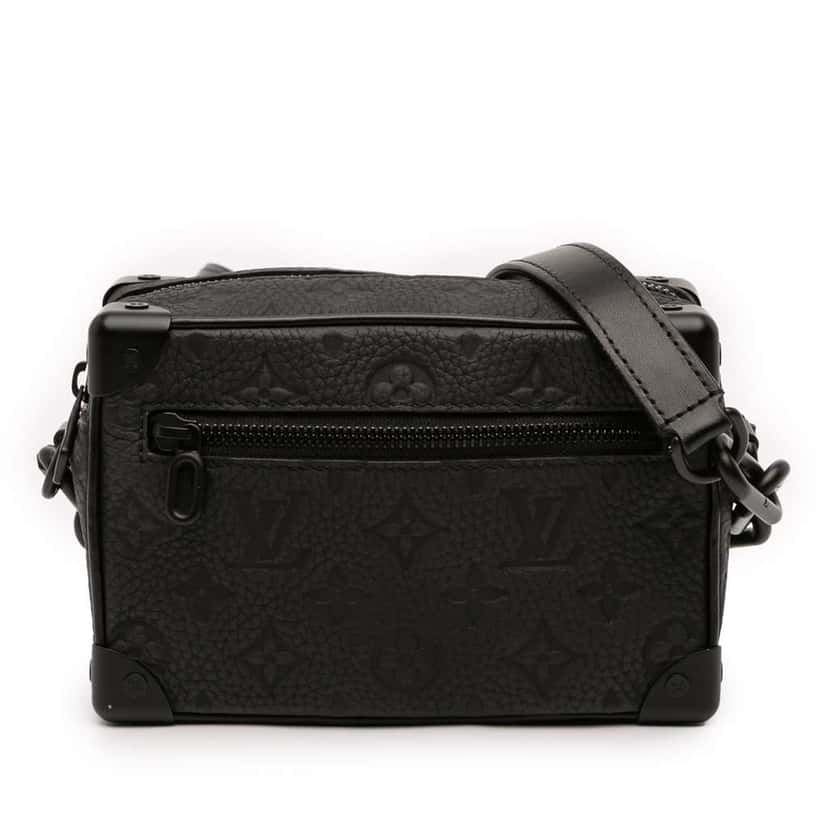 Louis Vuitton Monogram Taurillon Mini Soft Trunk Black Leather Good condition - Front View