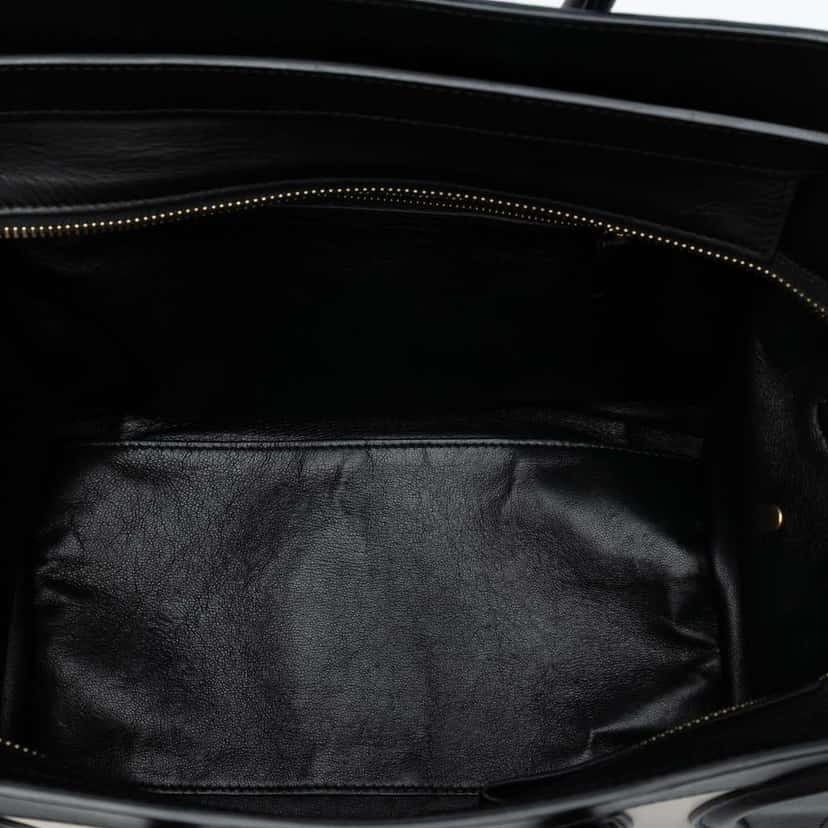 Celine Mini Tricolor Leather Luggage Tote White Leather Good condition - Model View