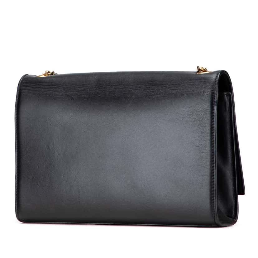 Saint Laurent Medium Smooth Calfskin Classic Monogram Kate Tassel Crossbody Black Leather Good condition - Back View