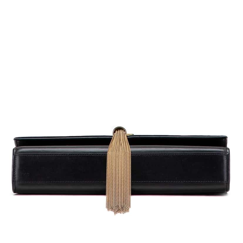 Saint Laurent Medium Smooth Calfskin Classic Monogram Kate Tassel Crossbody Black Leather Good condition - Inside View