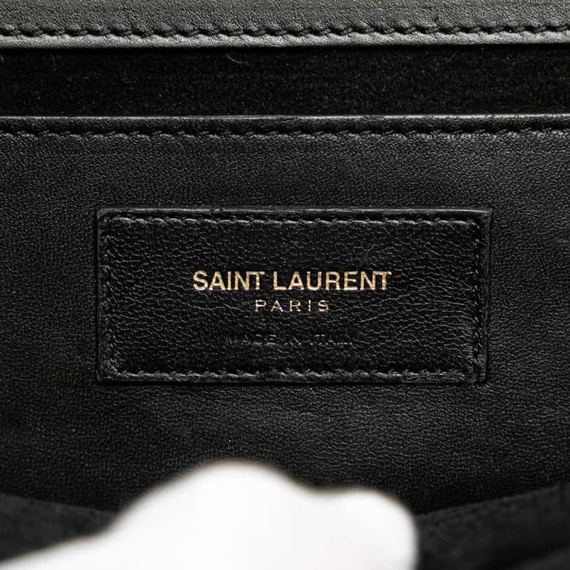Saint Laurent Medium Smooth Calfskin Classic Monogram Kate Tassel Crossbody Black Leather Good condition - Box View