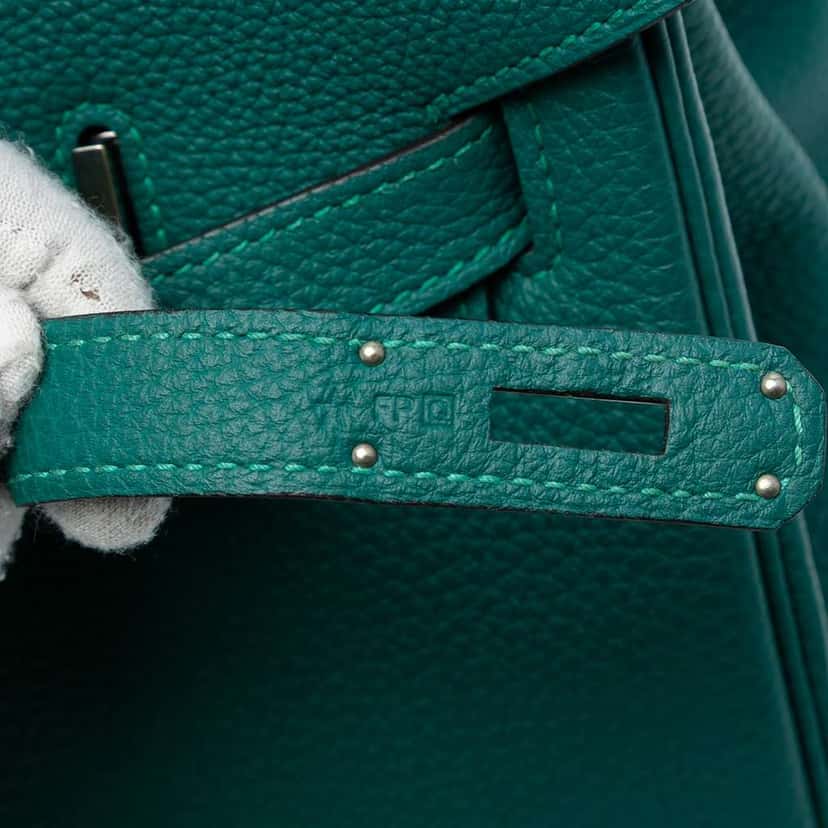 Hermès Togo Birkin Retourne 35 Green Leather Good condition - Box View