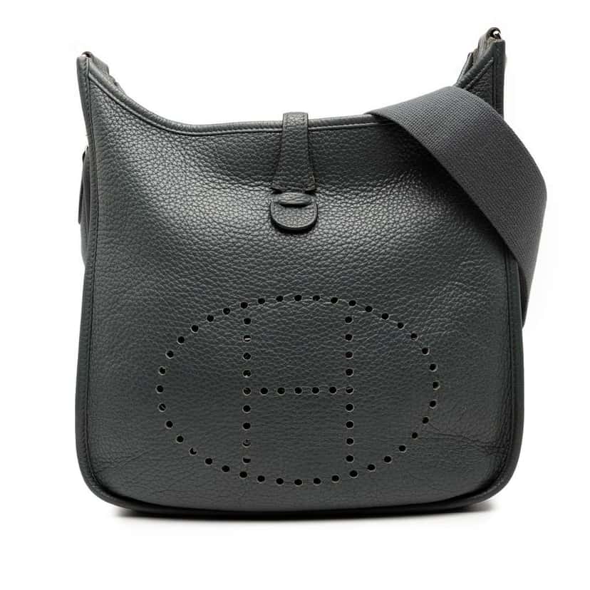 Hermès Clemence Evelyne III 29 Green Leather Good condition - Front View