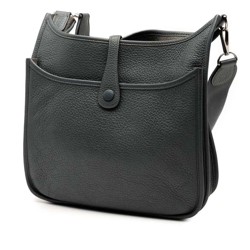 Hermès Clemence Evelyne III 29 Green Leather Good condition - Back View