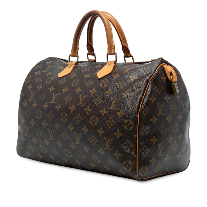 Louis Vuitton Monogram Speedy 35 Brown Good condition - Back View
