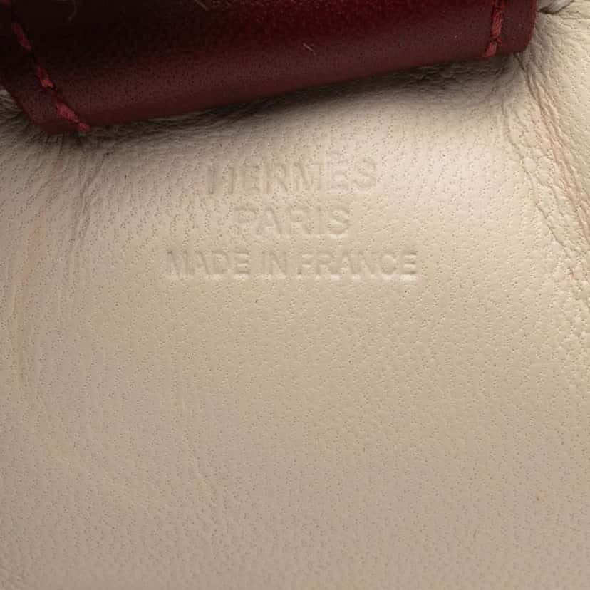Hermès Milo Lambskin Grigri Rodeo Horse Bag Charm PM White Leather Good condition - Inside View