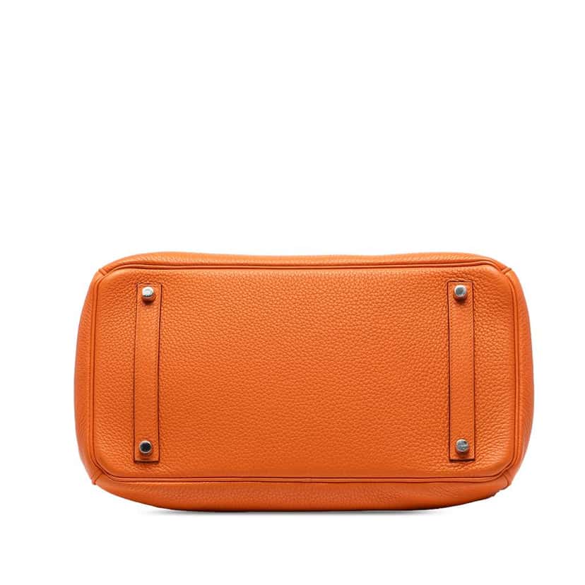 Hermès Togo Birkin Retourne 35 Orange Leather Fair condition - Inside View