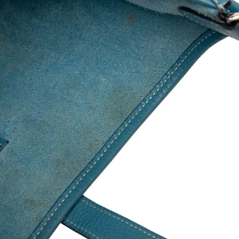 Hermès Togo Evelyne PM Blue Leather Good condition - Box View