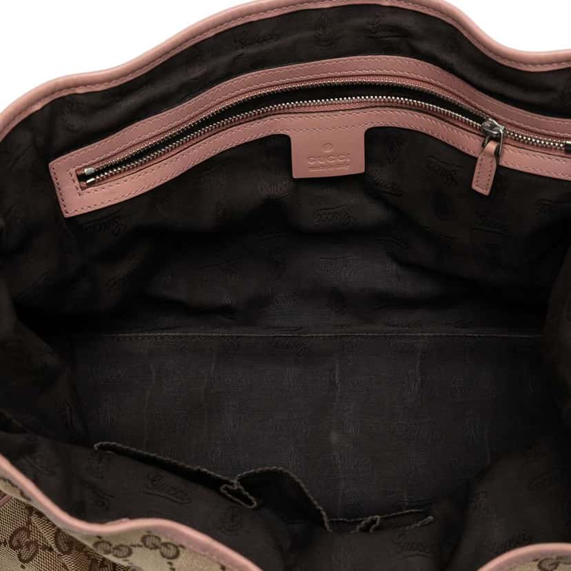 Gucci GG Canvas Twins Tote Brown Canvas Good condition - Model View