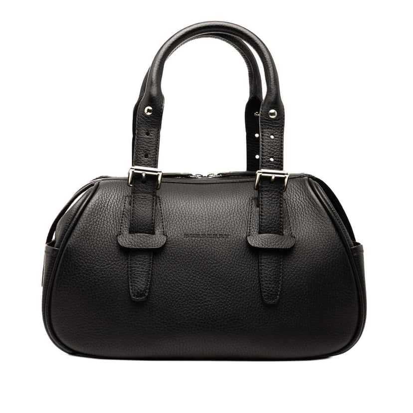 Burberry Leather Boston Bag Black Leather Good condition - Front View
