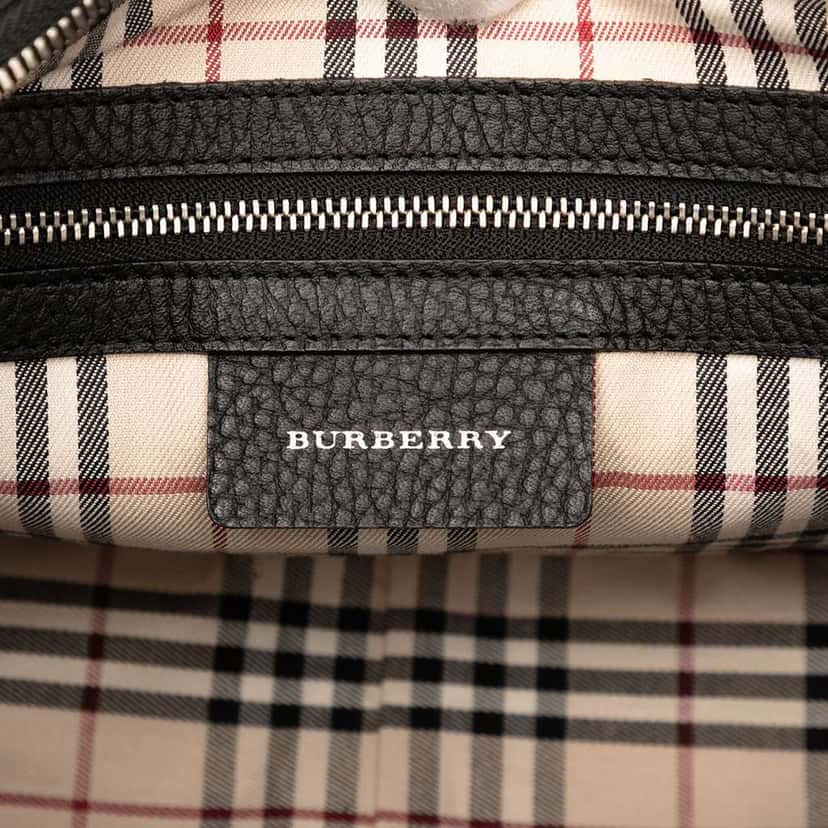 Burberry Leather Boston Bag Black Leather Good condition - Box View