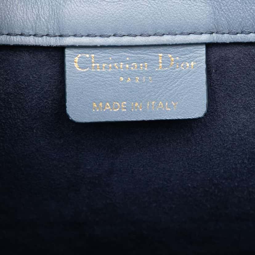 Dior Medium Ombre Embossed Leather Book Tote Blue Leather Very good condition - Box View