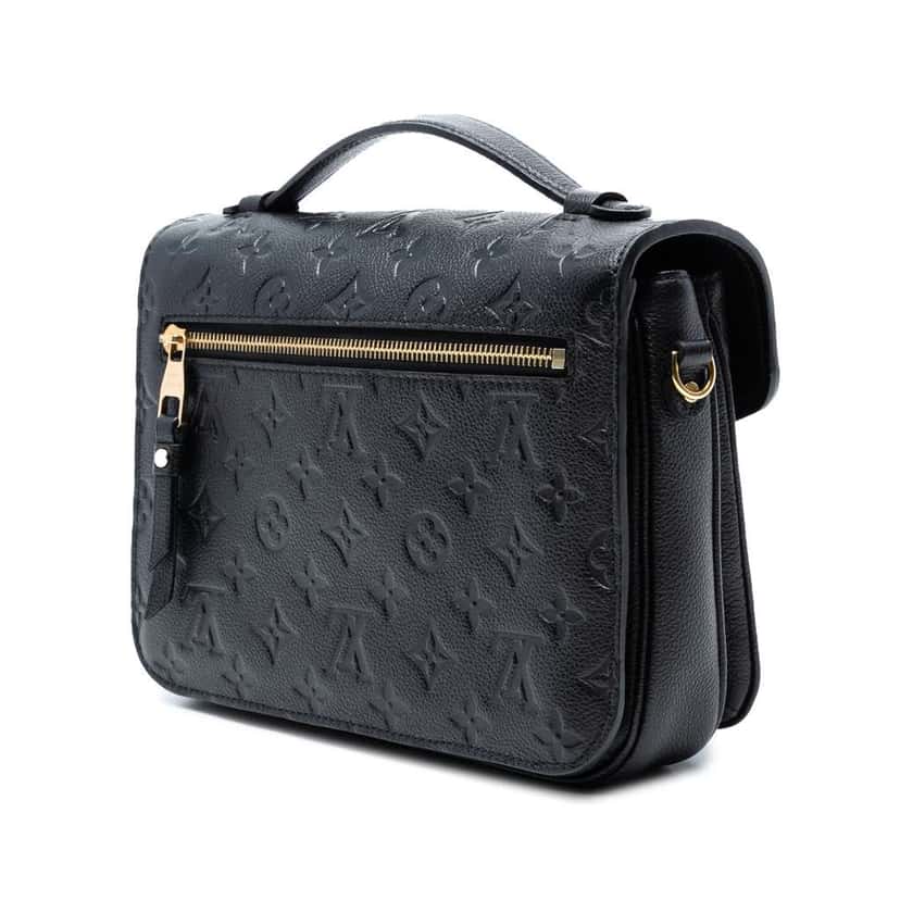 Louis Vuitton Monogram Empreinte Pochette Metis Black Leather Good condition - Back View