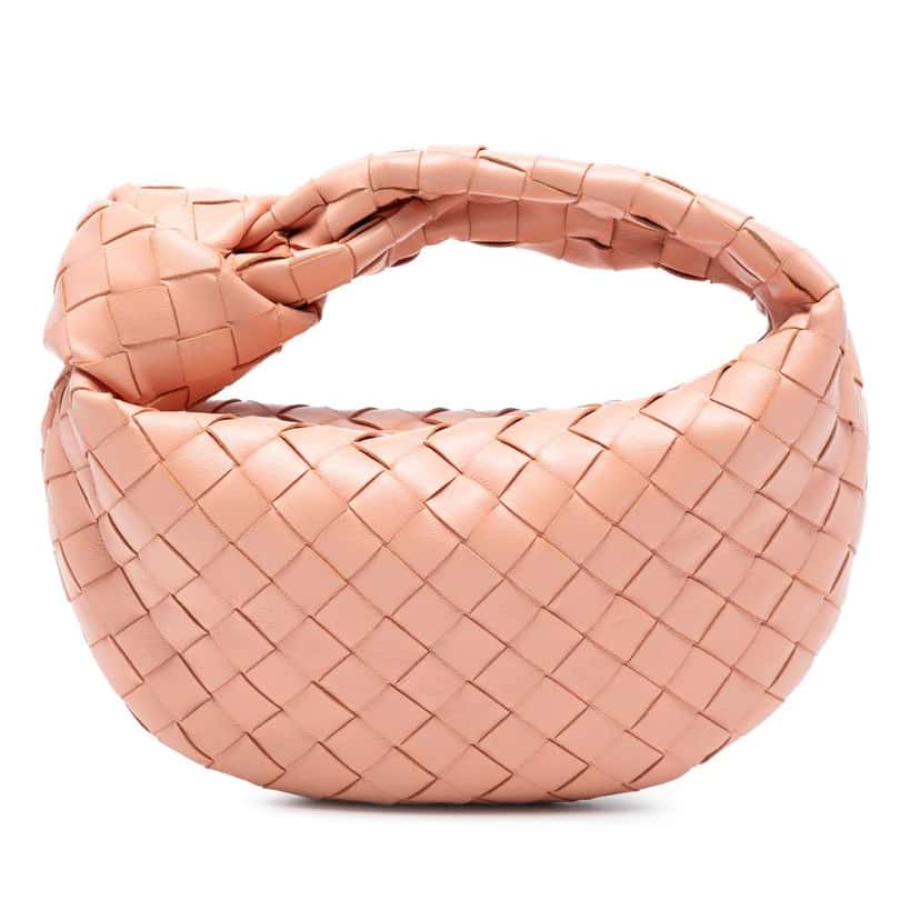 Bottega Veneta Mini Nappa Intrecciato Jodie Pink Leather Good condition - Front View