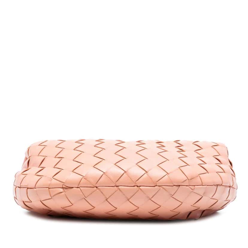 Bottega Veneta Mini Nappa Intrecciato Jodie Pink Leather Good condition - Inside View