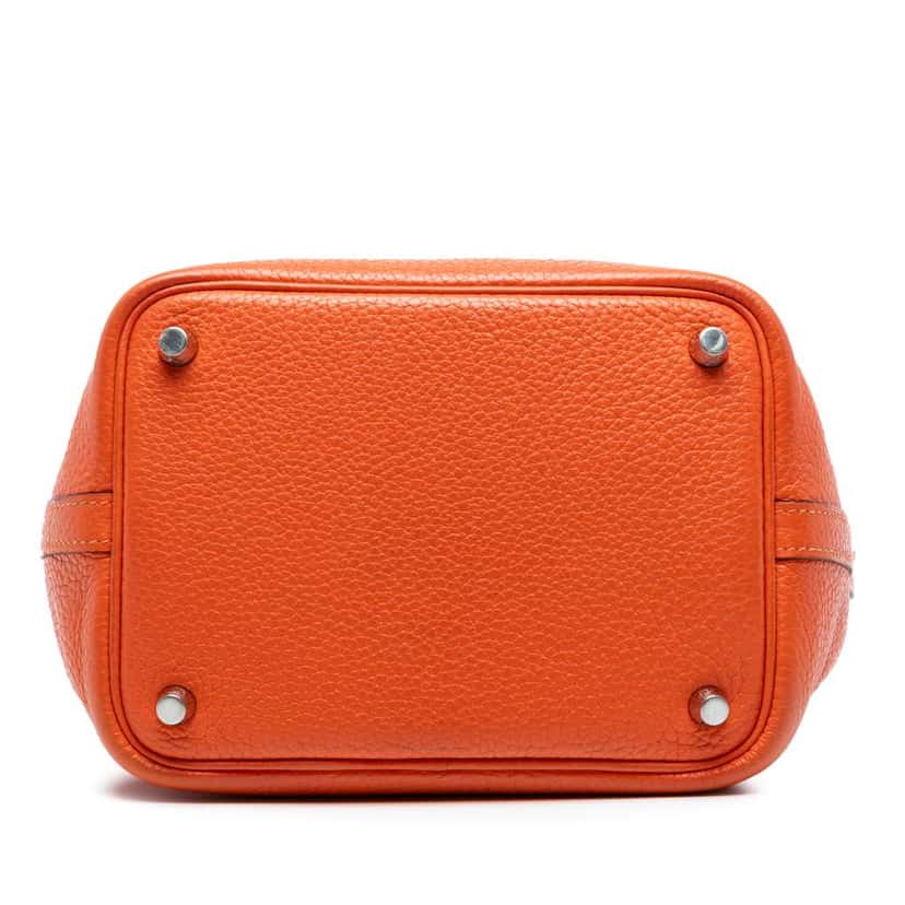 Hermès Clemence Picotin Lock 18 Orange Leather Good condition - Inside View