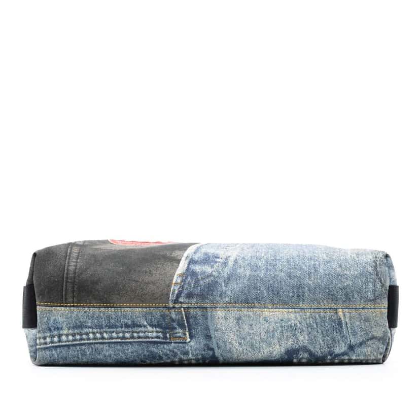 Dior Printed Denim Speedway Crossbody Blue Denim Good condition - Inside View