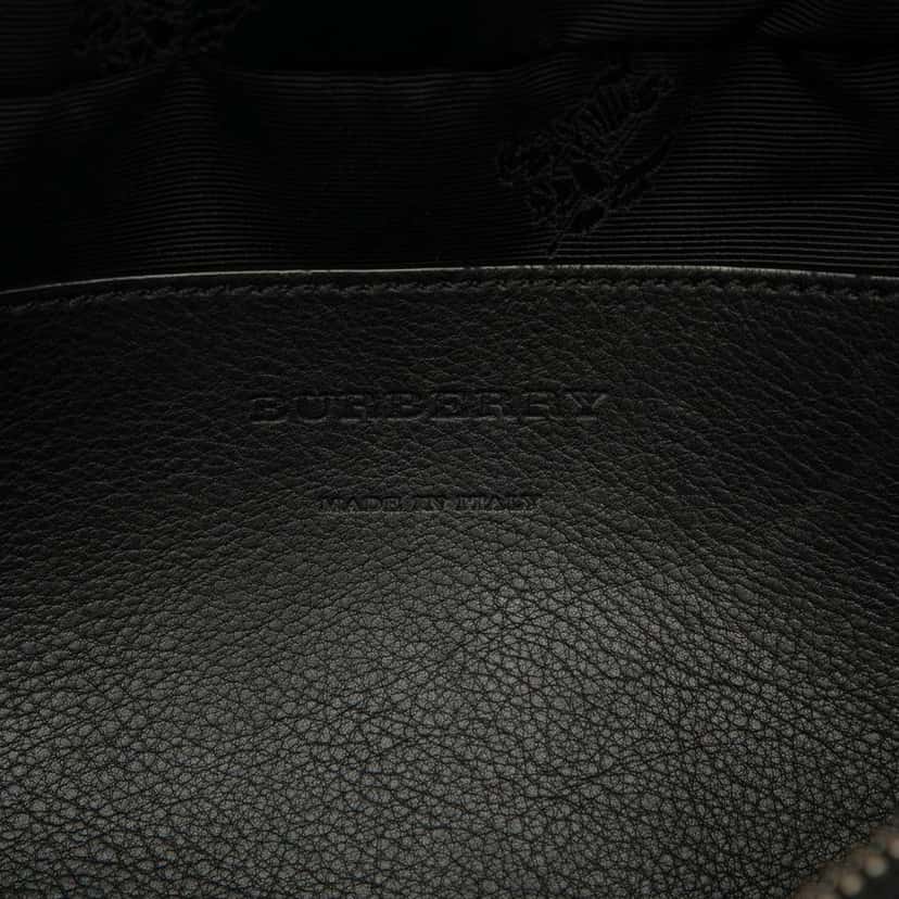 Burberry Crest Embossed Leather Bum Bag Black Leather Good condition - Box View