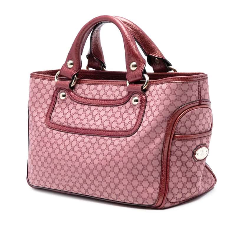Celine Macadam Canvas Boogie Handbag Pink Canvas Good condition - Back View