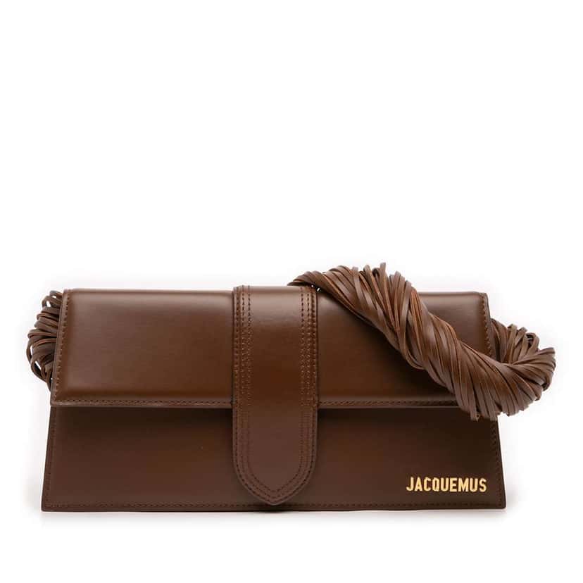 Jacquemus Leather Le Bambino Long Ficiu Brown Leather Good condition - Front View