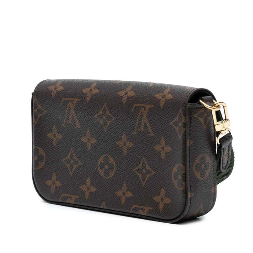 Louis Vuitton Monogram Felicie Strap And Go Brown Good condition - Back View