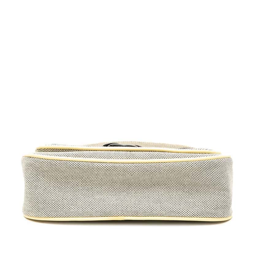 Chanel Canvas CC Camellia No. 5 Shoulder Bag Grey Canvas Good condition - Inside View