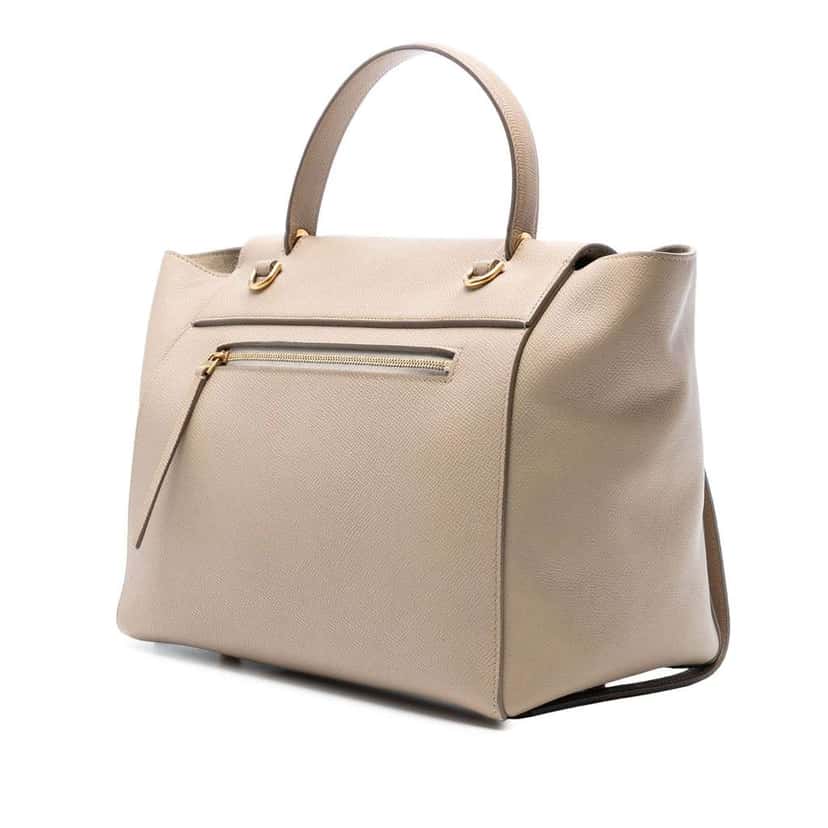 Celine Mini Grained Calfskin Belt Bag Brown Leather Very good condition - Back View