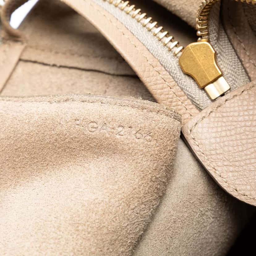 Celine Mini Grained Calfskin Belt Bag Brown Leather Very good condition - Box View