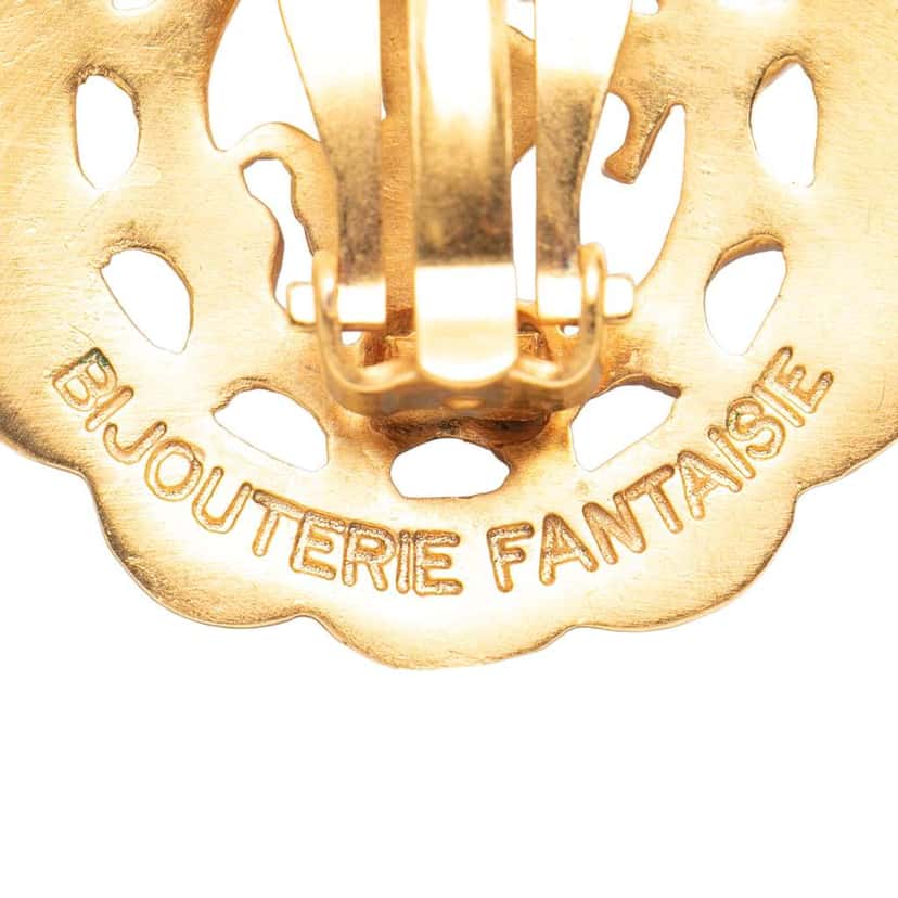 Hermès Gold Plated Bijouterie Fantaisie Clip on Earrings Gold Metal Good condition - Inside View