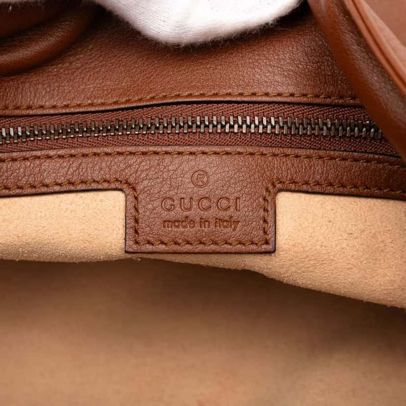 Gucci Medium Leather Bamboo Diana Satchel Brown Leather Good condition - Box View