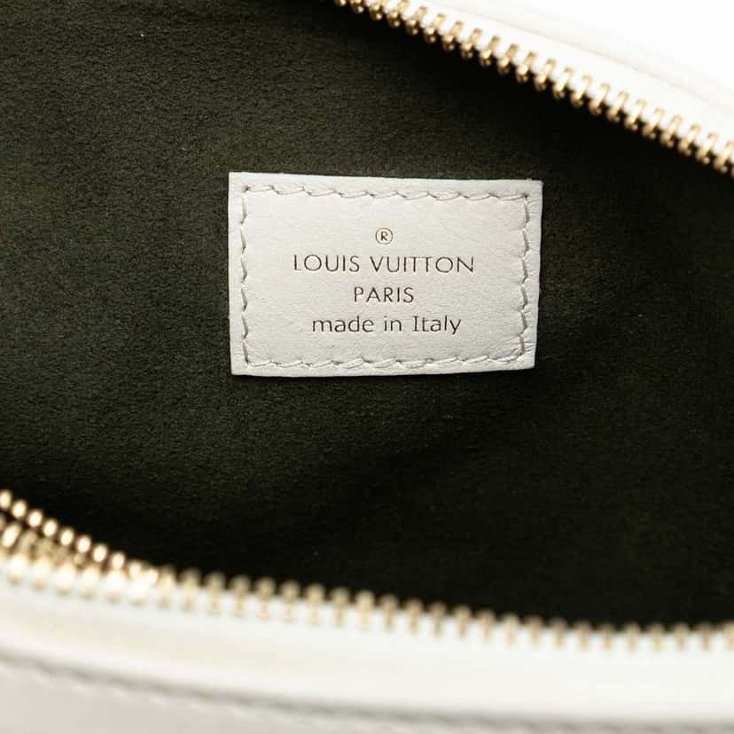 Louis Vuitton Monogram Embossed Puffy Lambskin Coussin PM White Leather Very good condition - Box View