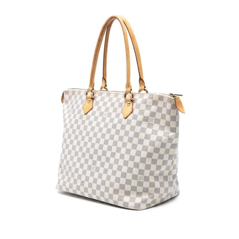 Louis Vuitton Damier Azur Saleya GM White Good condition - Back View