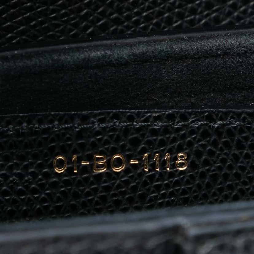 Dior Grained Calfskin Saddle Bag Black Leather Good condition - Box View