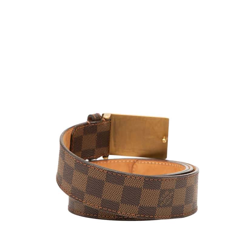 Louis Vuitton Damier Ebene Inventeur Belt Brown Good condition - Inside View