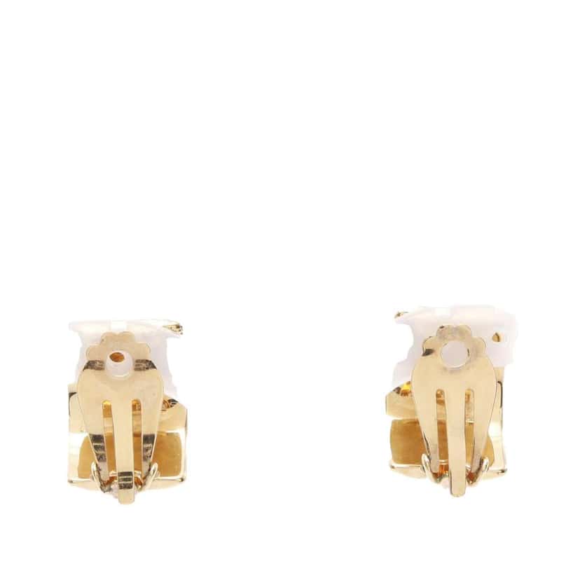 Hermès Enamel Cloisonne Clip On Earrings Red Good condition - Back View